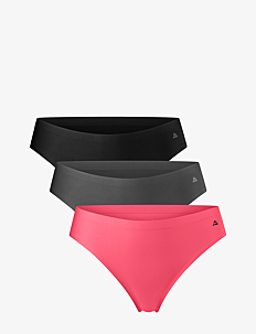 Danish Endurance Women's Invisible Thong - Vis alt - MULTICOLOR (1 X BLACK, 1 X GREY, 1 X PINK) / multi