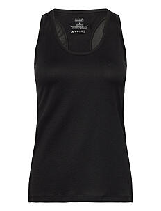 Danish Endurance Women's Sustain Fitness Tank Top 1-pack - Vis alt - BLACK / black