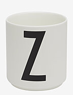 Porcelain cup a-z, æ, ø - WHITE