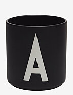 Black Porcelain Cups A-Z - BLACK