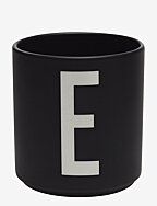 Black Porcelain Cups A-Z - BLACK