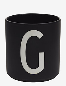 Design Letters Black Porcelain Cups A-Z - Borddekning - BLACK / black