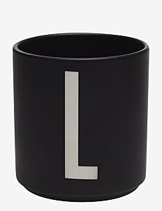 Design Letters Black Porcelain Cups A-Z - Borddekning - BLACK / black