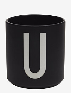 Design Letters Black Porcelain Cups A-Z - Borddekning - BLACK / black