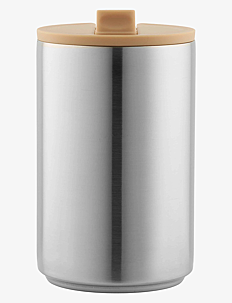 Design Letters Thermo/Insulated Cup - Design Letters - BRUSHED STEEL / BEIGE / silver