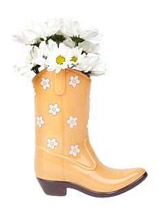 DOIY Vase - Rodeo - Cowboy Boot - Vaser - YELLOW / yellow