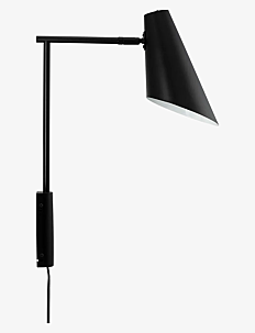 Dyberg Larsen Cale Wall lamp w/rod matt Black - Lamper - BLACK / black