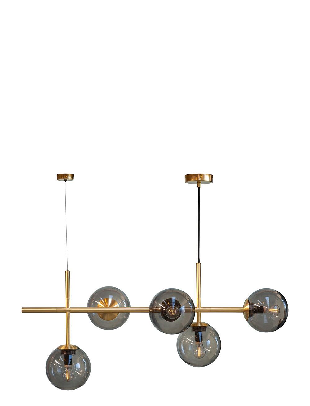 Dyberg Larsen - COMO Long table pendant Messing - pendler - smoke/ brass - 0