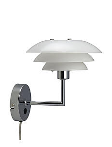 Dyberg Larsen DL16 vegglampe sort - Lamper - WHITE / silver