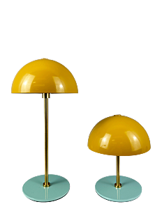 Dyberg Larsen ALONG LED Mini table lamp curry/ turquise - Lamper - CURRY/ TURKIS/ MESSING / yellow