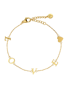 Edblad Love Note Bracelet - Lenkearmbånd - GOLD / gold