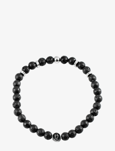 edd. Beads Bracelet 6mm - Smykker - LAVA / black