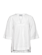 Ellie linen top - WHITE