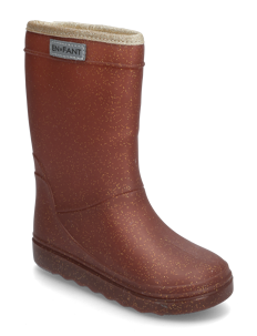 En Fant Thermo Boots Glitter - Gummistøvler med linjer - ANDORRA / brown