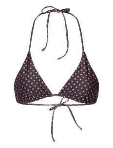 Faithfull The Brand LATTEA BIKINI TOP - Faithfull The Brand - LUDOVICA POLKA DOT / black