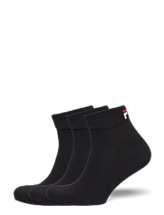 FILA Socks FILA 3pk Quarter Plain Socks - Klær - BLACK / black