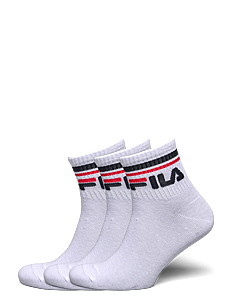 FILA Socks Fila 3pk Quarter Stripe Socks - Klær - WHITE / white