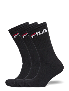 FILA Socks FILA 3pk Tennis Crew Logo Terry Soc - Klær - BLACK / black