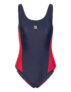 FILA SATURNIA swimsuit - Klær - TRUE RED-BLACK IRIS-BRIGHT WHITE / multi