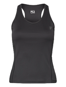 FILA ROUSSILLON running racer top  with inside bra - Klær - BLACK / black