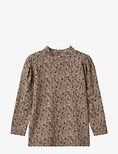 Fliink KELLY PUFF LS BLOUSE - Fliink - MULTI COLOURED / brown