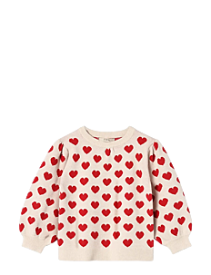 Fliink ALON HEART PULLOVER - Fliink - RED / cream