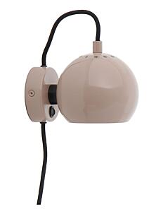 Frandsen Lighting Ball magnet wall lamp - Lamper - GLOSSY NUDE / beige