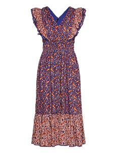 French Connection ANATHIA BLAIRE COTTON DRESS - Kjoler - ROYAL BLUE/PEACH / blue