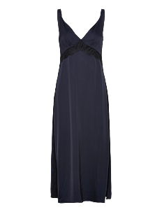 French Connection ENNIS SATIN LACE DRESS - Kjoler - MARINE/BLACK / blue