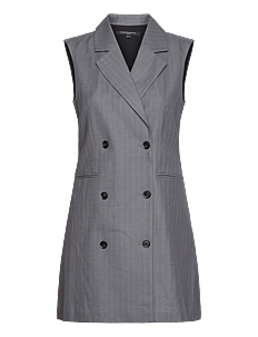 French Connection FIORELLA PIN STRIPE TUXEDO DRE - Kjoler - GREY / grey