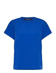 French Connection CREPE LIGHT CREW NECK TOP - T-skjorter & Topper - SAPPHIRE BLUE / blue