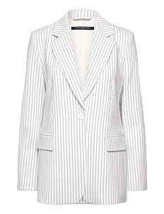 French Connection WHISPER PINSTRIPE BLAZER - Blazere - SUMMER WHITE/MARINE / white