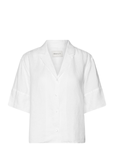 GANT REL SS LINEN SHIRT - Kortermede skjorter - WHITE / white