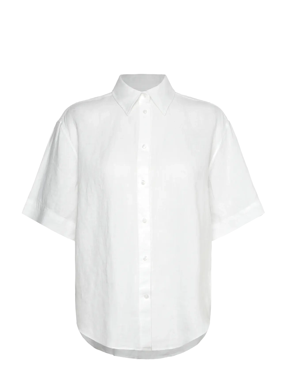 GANT - REL LINEN SS SHIRT - kortermede skjorter - white - 0