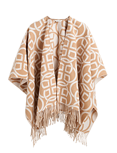 GANT G PATTERN WOOL PONCHO - Julegaver til kvinner - CARAMEL BEIGE / beige