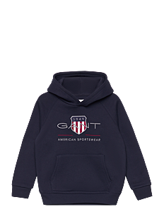 GANT ARCHIVE SHIELD RAGLAN HOODIE - Kolleksjoner - EVENING BLUE / navy