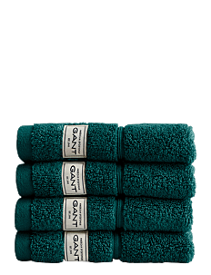 GANT PREMIUM TOWEL 30X30 4-PACK - Ansiktshåndklær - DEEP FOREST / green