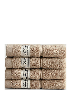 GANT PREMIUM TOWEL 30X30 4-PACK - GANT Home - SILVER SAND / beige