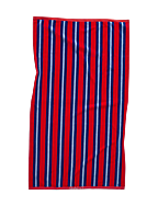 STRIPE BEACH TOWEL - BRIGHT RED