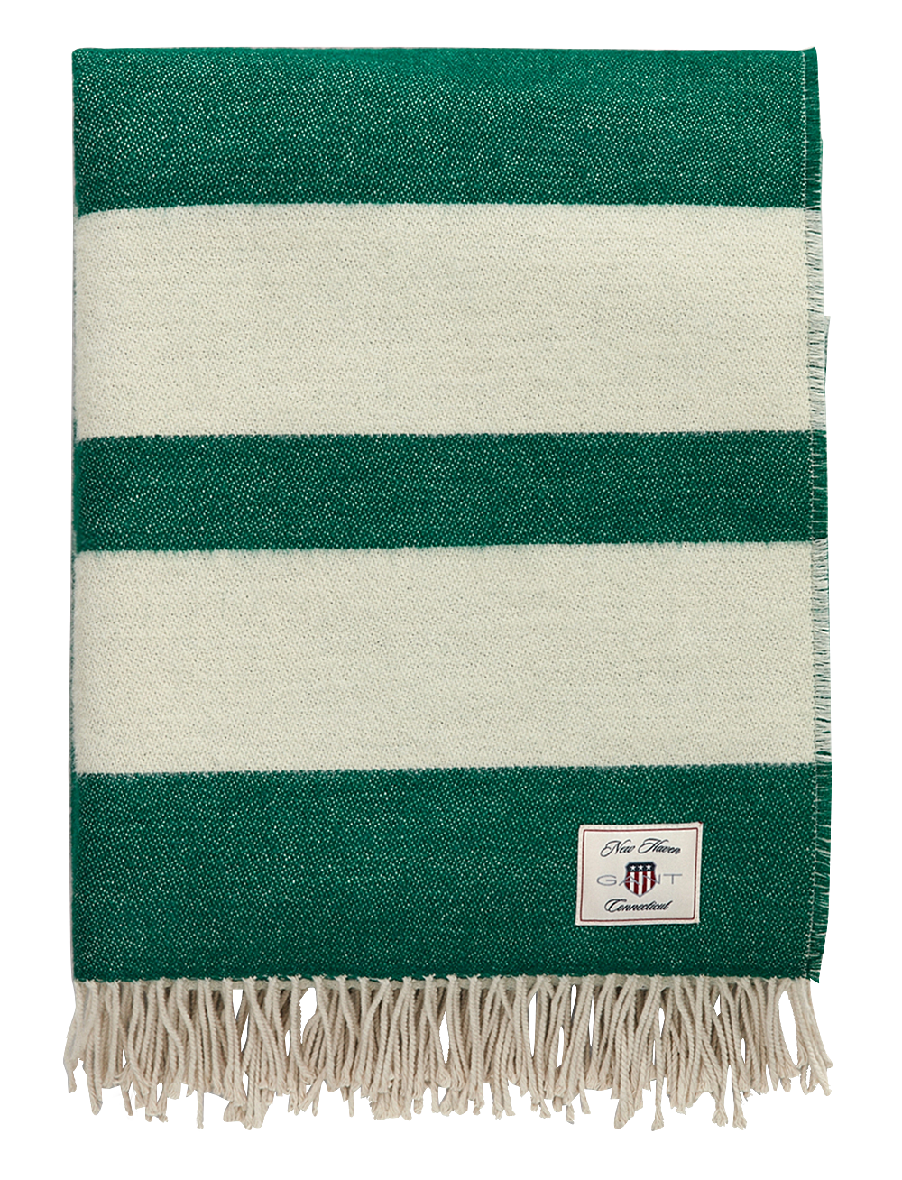 GANT - STRIPE WOOL THROW - tepper & pledd - deep forest - 0