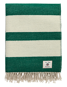 GANT STRIPE WOOL THROW - GANT Home - DEEP FOREST / green