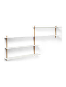 Gejst Nivo shelf B - Møbler - BRIGHT OAK LIGHT / white