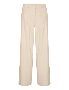 Gestuz ElarahGZ linen HW pants NOOS - Bukser - ANCIENT SCROLL / cream