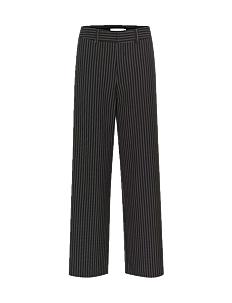 Gestuz JoelleGZ pinstripe MW pants NOOS - Rette bukser - BLACK PINSTRIPE / black