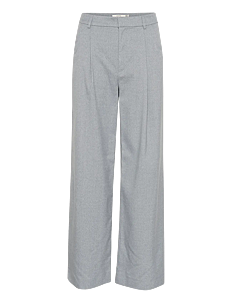 Gestuz GZpaulia melange MW wide pants - Bukser - GREYBLUE MELANGE / blue