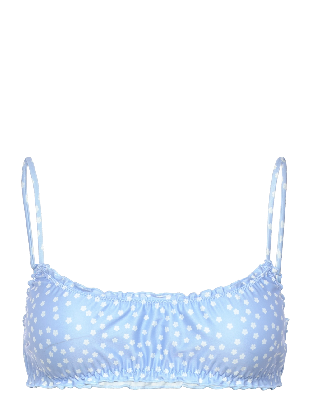 Gina Tricot - Cute frill bikini top - bandeau bikini - blue ditsy (6890) - 0