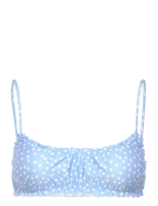 Cute frill bikini top - BLUE DITSY (6890)