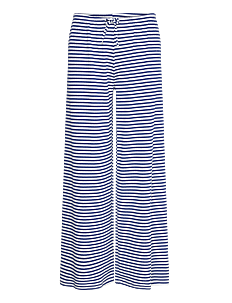 Gina Tricot Striped soft trousers - Bukser - WHITE/BLUE (1235) / blue