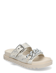 GUESS FATEMA - Flate sandaler - BEIGE SILVER / silver