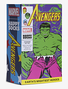 Happy Socks MARVEL™ Avengers 3-Pack Socks Gift Set - Treningssokker - GREEN / green